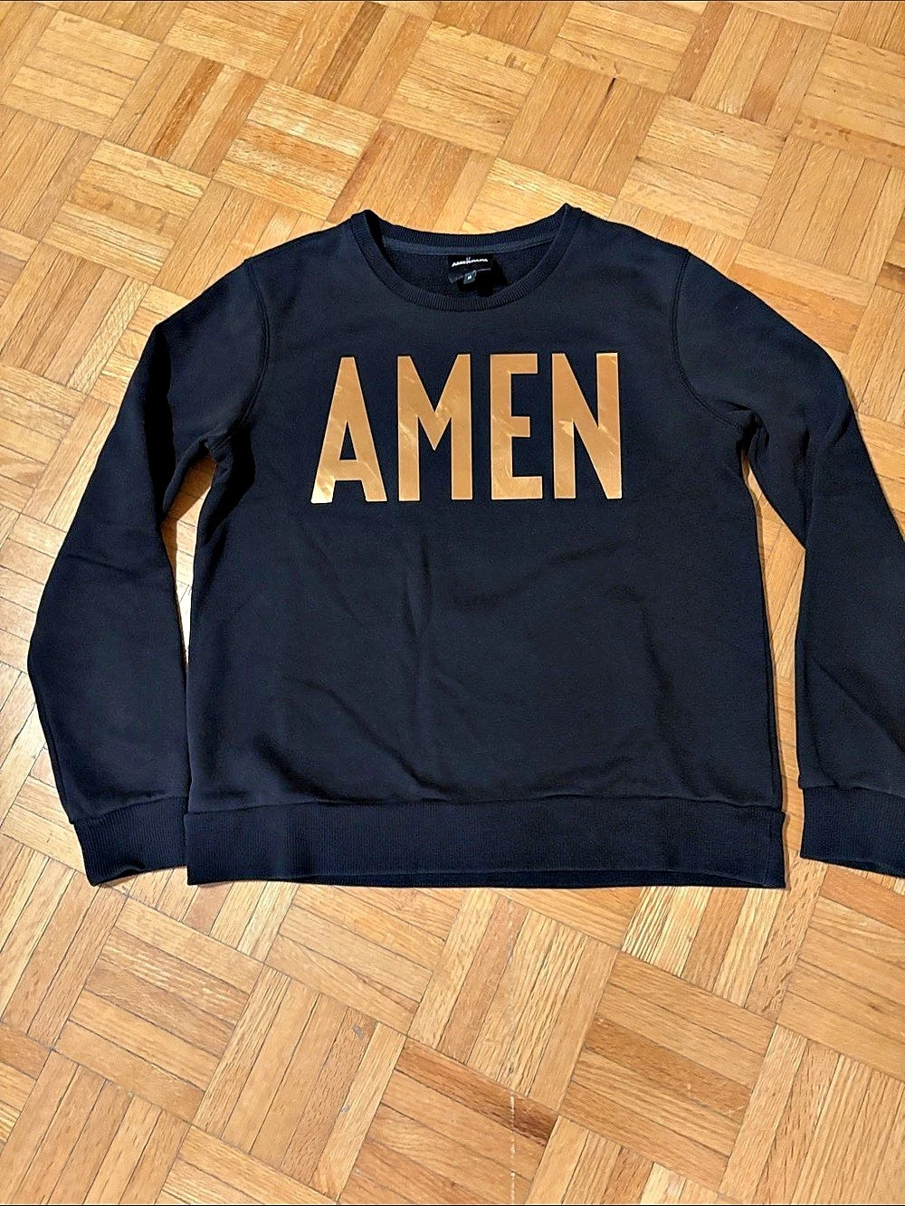 AMENPAPA AMEN Graphic Sweatshirt in Black Size Medium